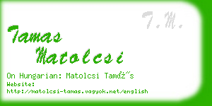 tamas matolcsi business card